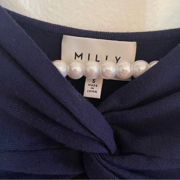 Milly knit sleeveless skater dress with cross front - Picture 2 of 5